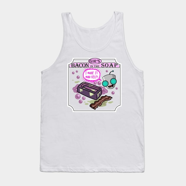 Gir's Handmade Bacon in the Soap Tank Top by JPenfieldDesigns